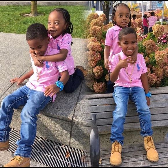 Light Pink white splattered Polo - Picture 3 of 5